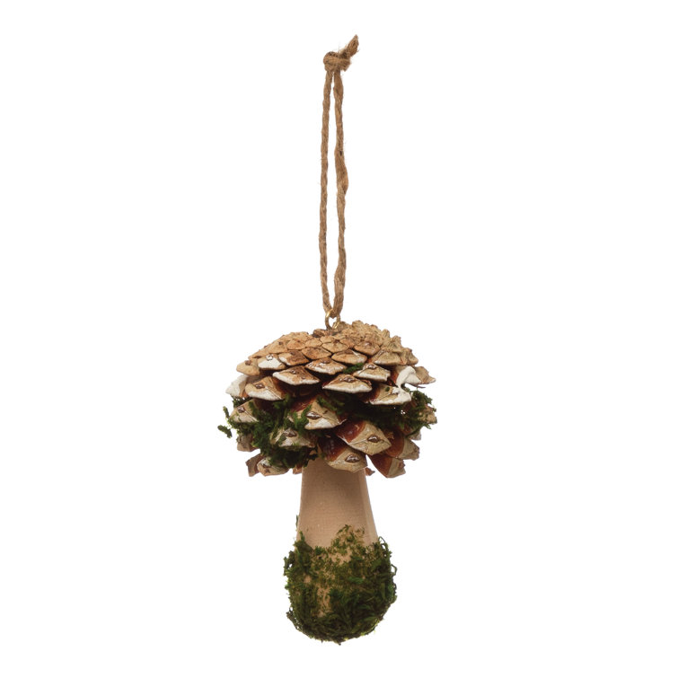 The Holiday Aisle® Mushroom with Faux Moss Holiday Shaped Ornament